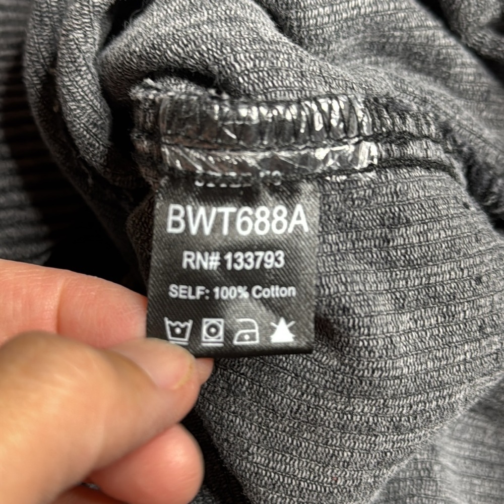 Pol Black Gray Patchwork Denim Button Jacket Size… - image 8